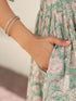 Light Green Pure Cotton Floral Printed A-line Maternity Kurta